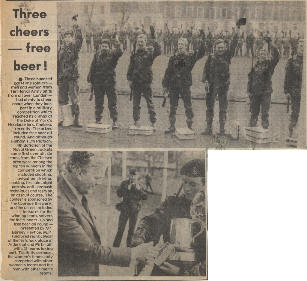 19800404 TERRITORIAL ARMY GATHERING DUKE OF YORK'S HEADQUARTERS BARNEY HEYHOE MP CN.jpg